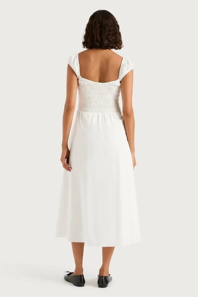 Women Faithfull The Brand Midi Dresses Lene Midi Dress White