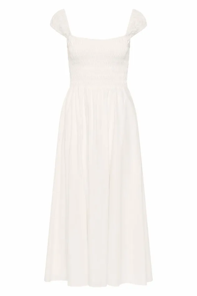 Women Faithfull The Brand Midi Dresses Lene Midi Dress White