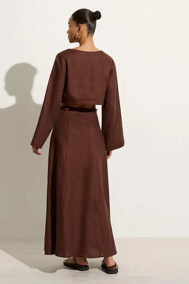 Women Faithfull The Brand Skirts and Shorts Es Raco Skirt Tobacco 8211 Faithfull The Brand