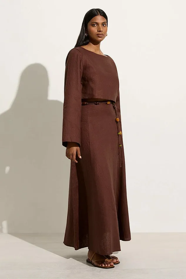Women Faithfull The Brand Skirts and Shorts Es Raco Skirt Tobacco 8211 Faithfull The Brand