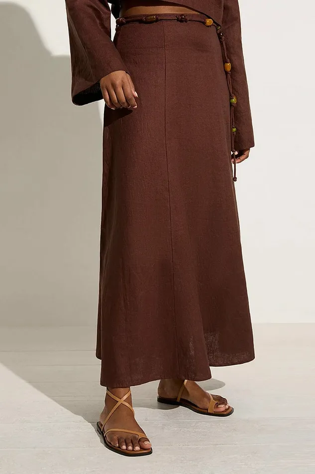 Women Faithfull The Brand Skirts and Shorts Es Raco Skirt Tobacco 8211 Faithfull The Brand