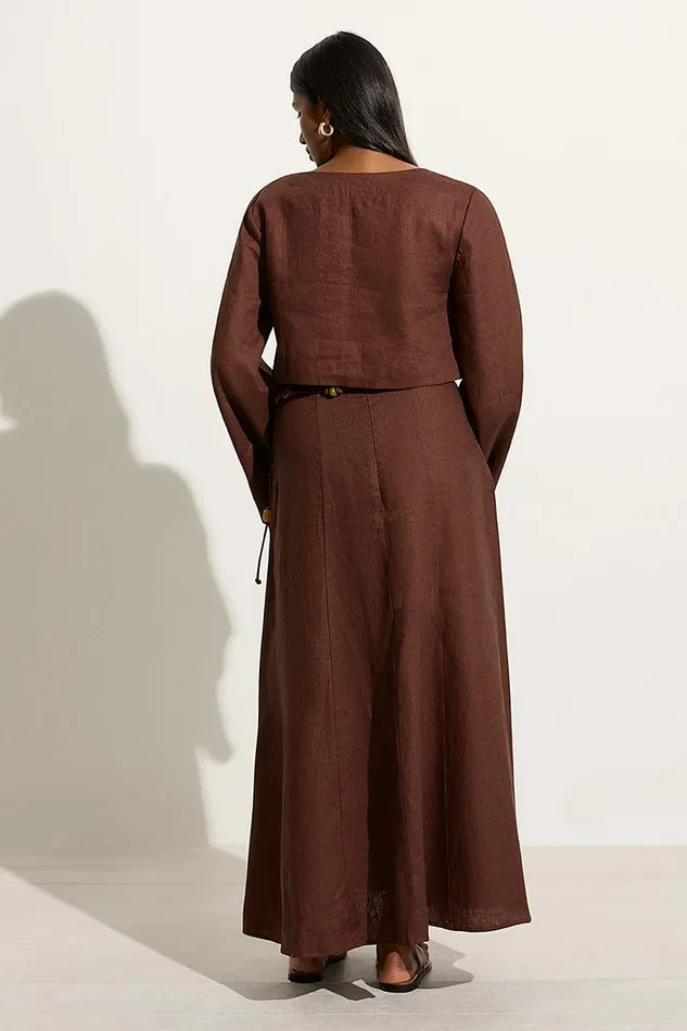 Women Faithfull The Brand Skirts and Shorts Es Raco Skirt Tobacco 8211 Faithfull The Brand