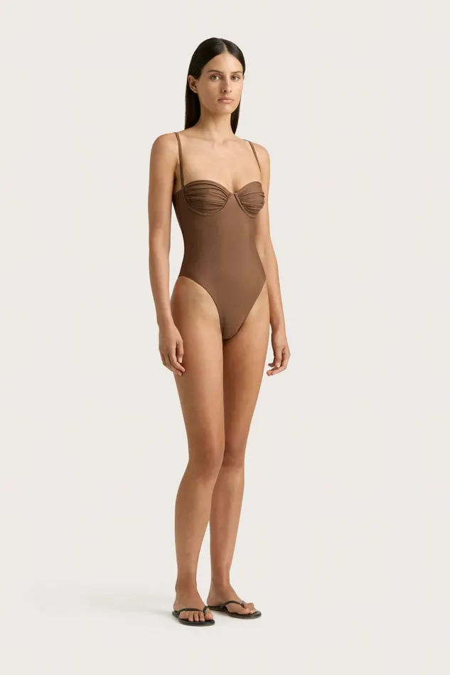 Women Faithfull The Brand Swim Gabriela One Piece Cocoa