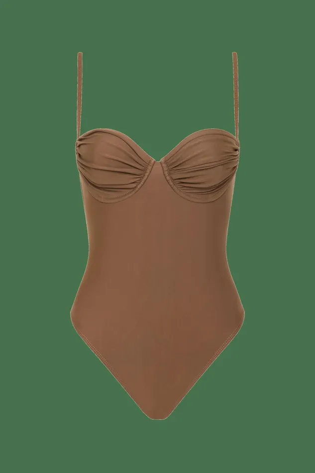Women Faithfull The Brand Swim Gabriela One Piece Cocoa