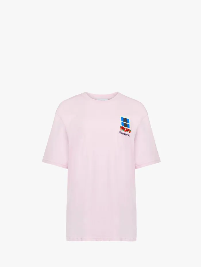 Women TShirts JW Anderson 039WINDOW039 EMBROIDERED SHIRT Blush