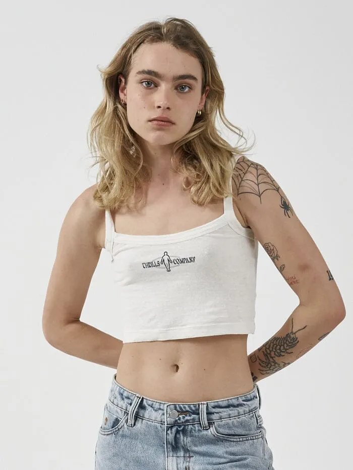 Womens Natural Gravitation Hemp Crop Singlet Heritage White Thrills Tops and Tees Womens Natural Gravitation Hemp Crop Singlet Heritage White Thrills Tops and Tees