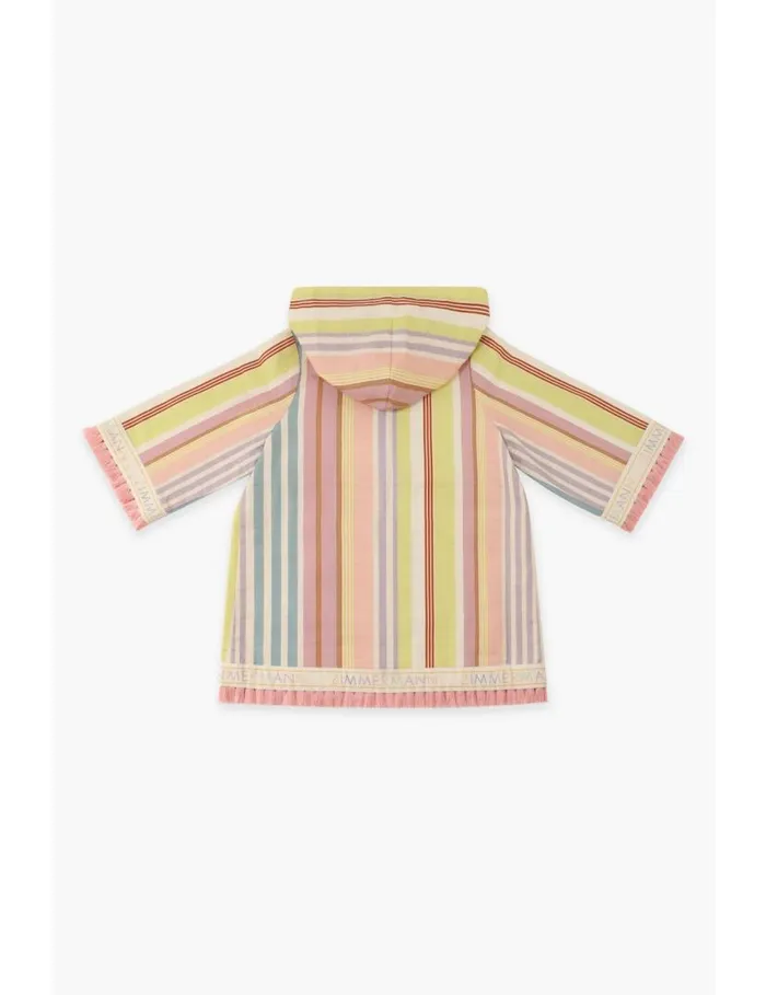 Zimmermann Clothing Halliday Hooded Coverup Multi Stripe 8211 Kids
