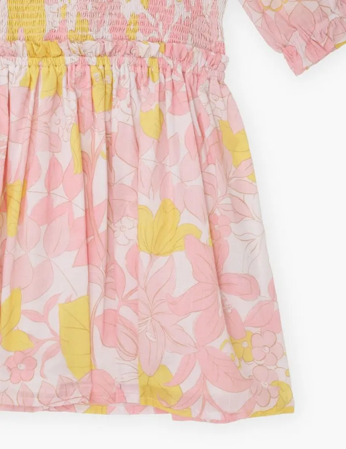 Zimmermann Clothing Pop Puff Sleeve Dress Pinkyellow Floral 8211 Kids
