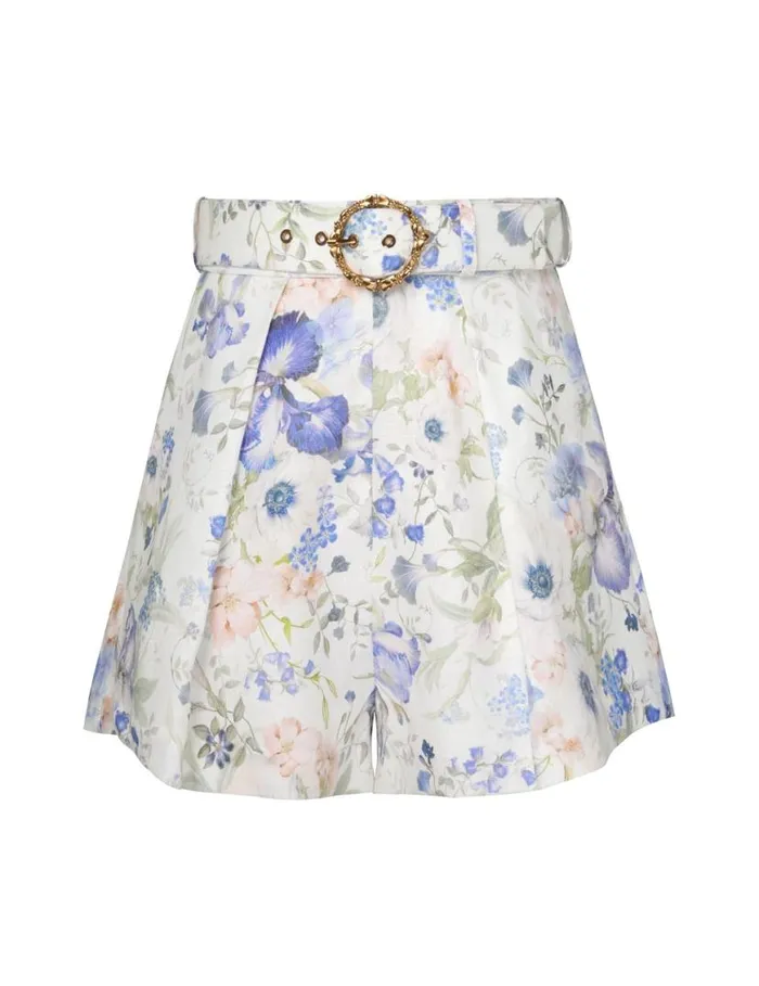 Zimmermann Shorts and Pants Natura Tuck Short Blue Garden Print 8211 Women