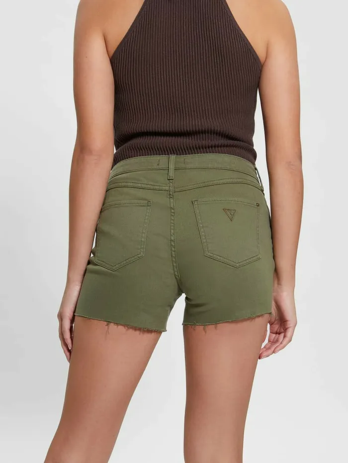 1981 Midi Shorts Lichen Leaf Green Multi Jeans and Denim GUESS Women 1981 Midi Shorts Lichen Leaf Green Multi Jeans and Denim GUESS Women