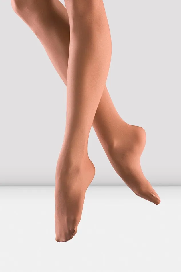 Accessories Tights Bloch Girls Shimmer Footed Tights Toast