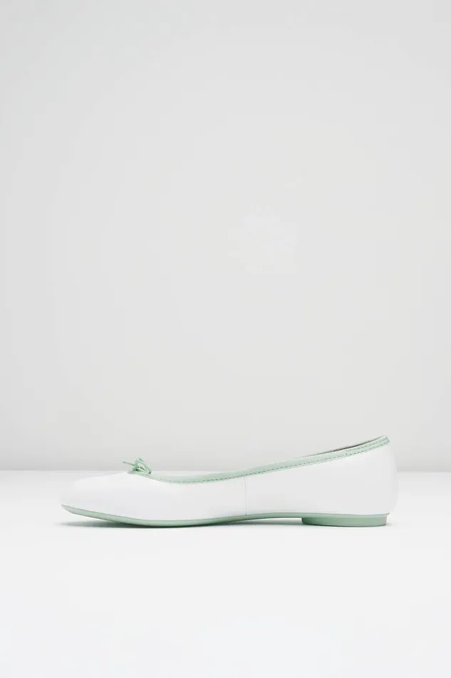 Adult Bloch Ladies Lyra Ballet Flats White Mint Leather Ballet Flats