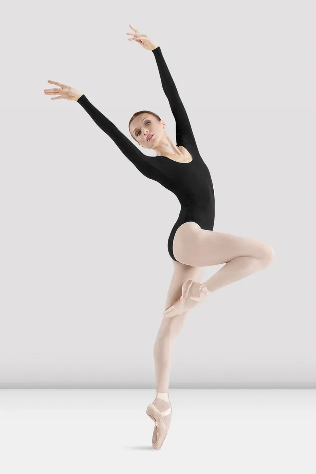 Adult Bloch Ladies Premier Long Sleeve Tall Leotard Black Leotards