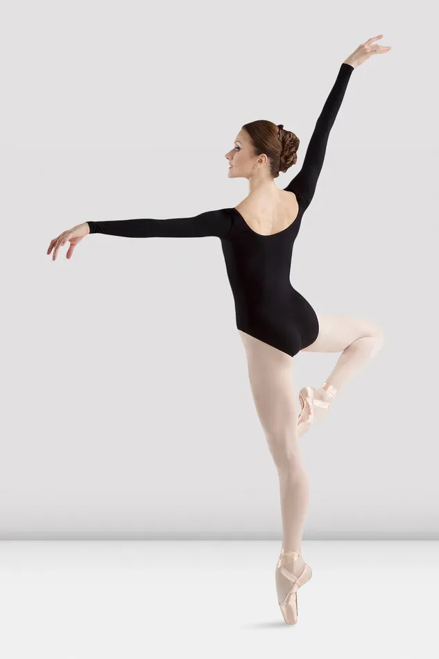 Adult Bloch Ladies Premier Long Sleeve Tall Leotard Black Leotards