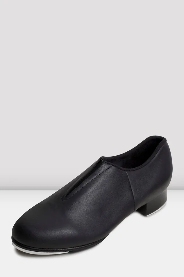 Adult Ladies Tap Flex Slip On Leather Tap Shoes Black Leather Tap Bloch