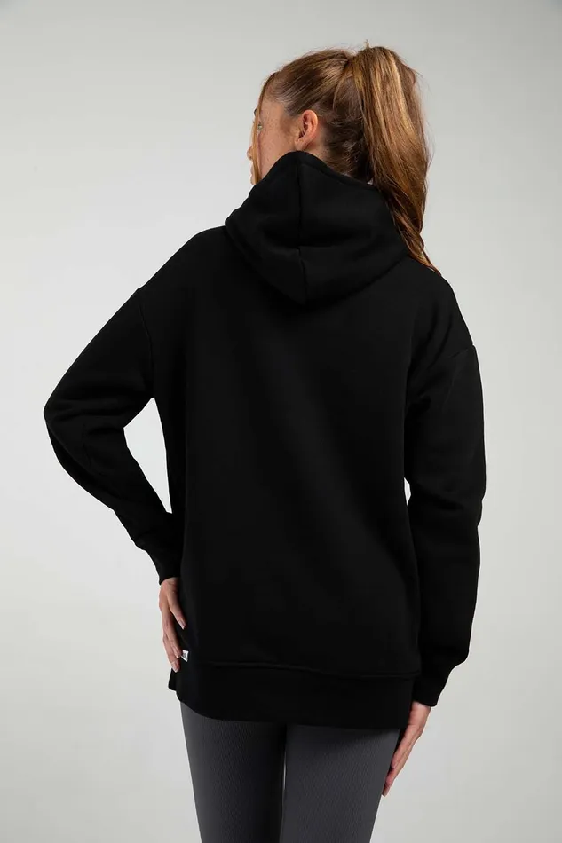 Adult Tops Bloch OffDuty Terry Longline Hoodie Black