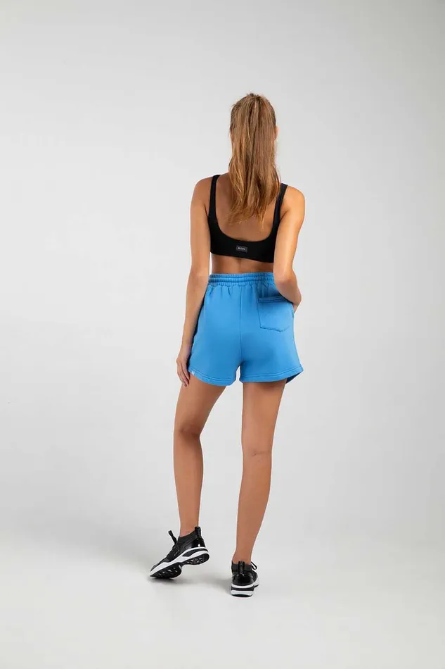 Adult Warmups Bloch OffDuty Shorts Azure Blue Adult Warmups Bloch OffDuty Shorts Azure Blue