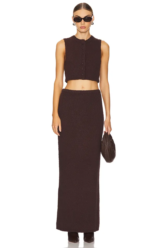 Agnese Cropped Vest Brown Women Lovers and Friends Tops Agnese Cropped Vest Brown Women Lovers and Friends Tops