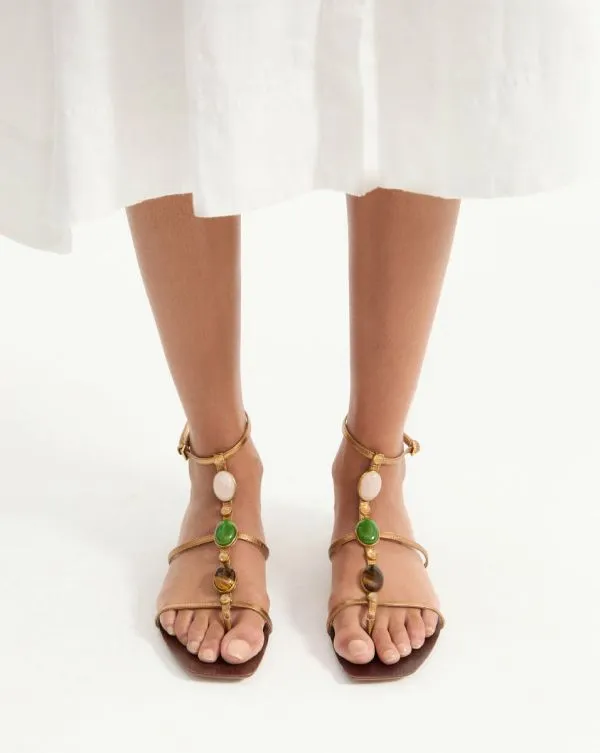 Alba Gemstone Sandal Gold Women Veronica Beard Shoes