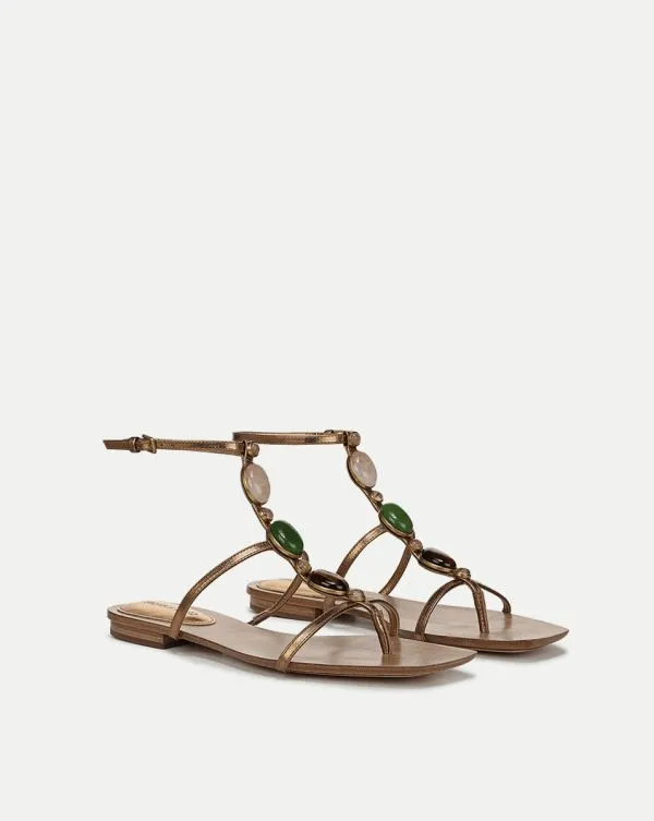 Alba Gemstone Sandal Gold Women Veronica Beard Shoes