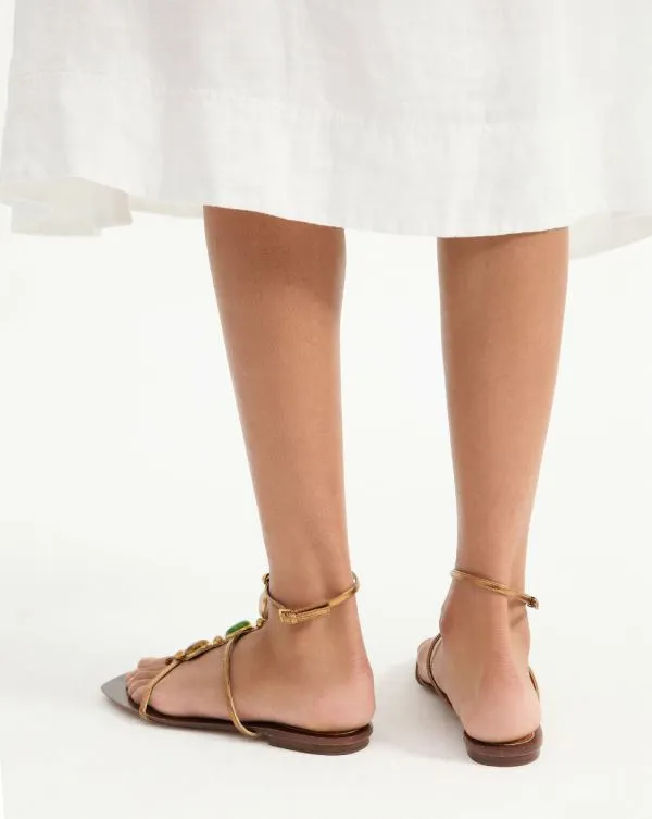 Alba Gemstone Sandal Gold Women Veronica Beard Shoes