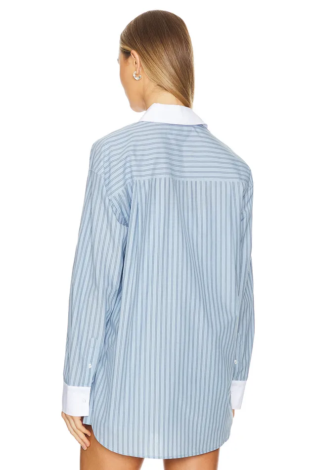 Alice Oversized Top Sky Blue and White Women Lovers and Friends Tops Alice Oversized Top Sky Blue and White Women Lovers and Friends Tops