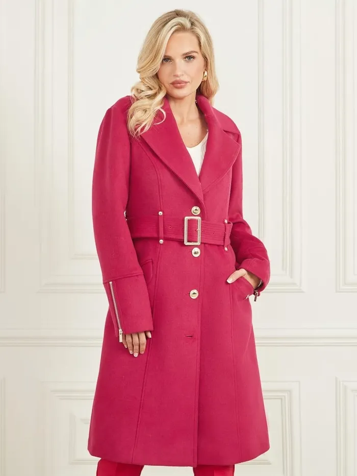 Alice WoolBlend Coat Viva Pink Women Jackets and Coats GUESS