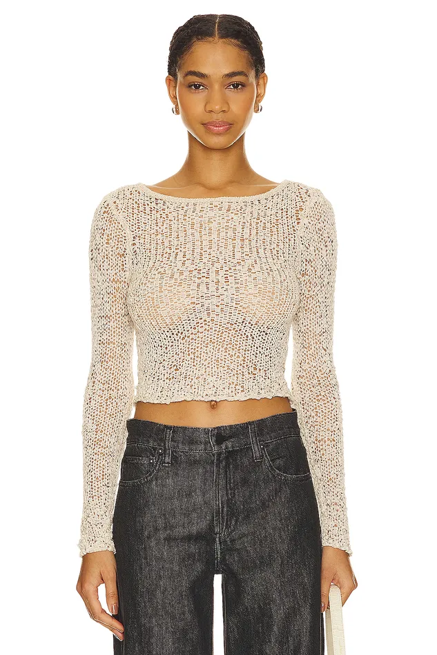 Anders Open Stitch Sweater Cream Women Lovers and Friends Sweaters and Knits