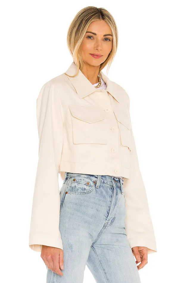 Angeles Cropped Jacket Ivory Women Lovers and Friends Jackets and Coats Angeles Cropped Jacket Ivory Women Lovers and Friends Jackets and Coats