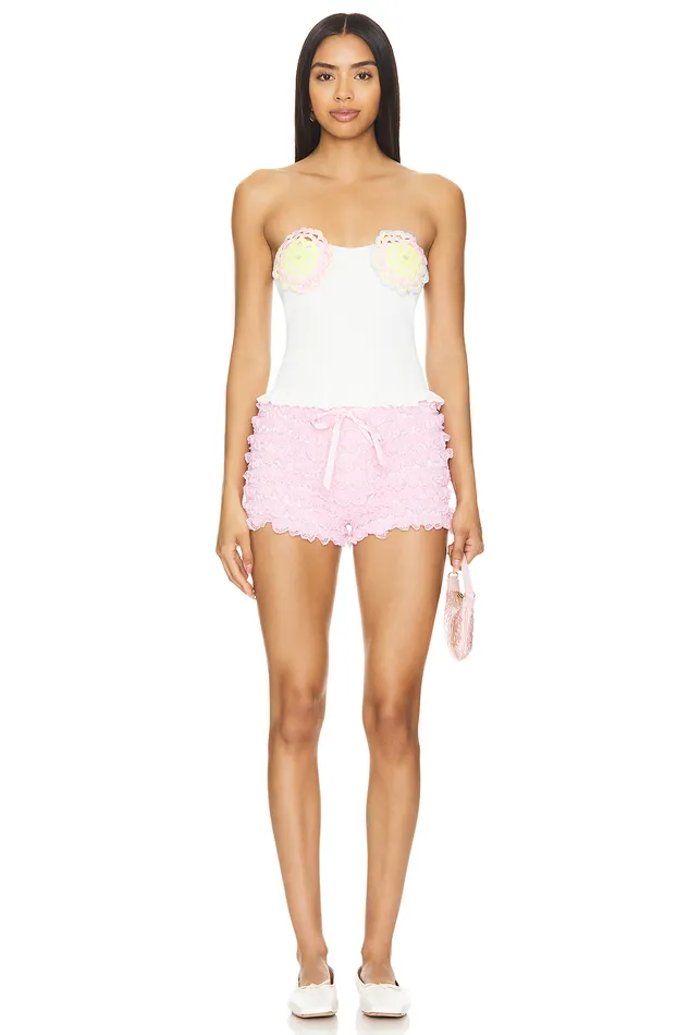 Angie Tube Top White Multi Women Lovers and Friends Tops Angie Tube Top White Multi Women Lovers and Friends Tops