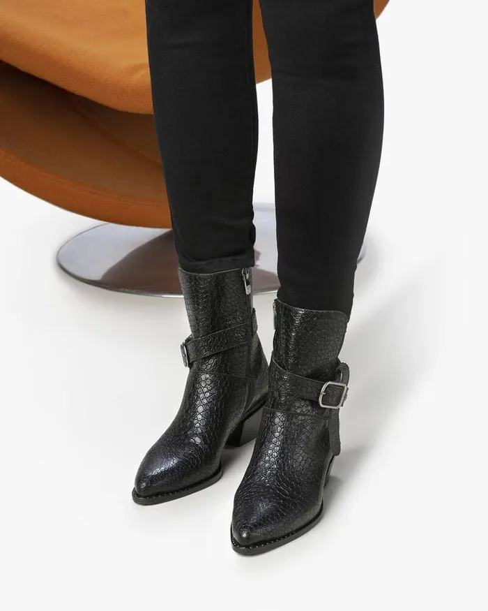 Ankle Boots Women Floris Van Bommel Enzi 0700 Printedleather