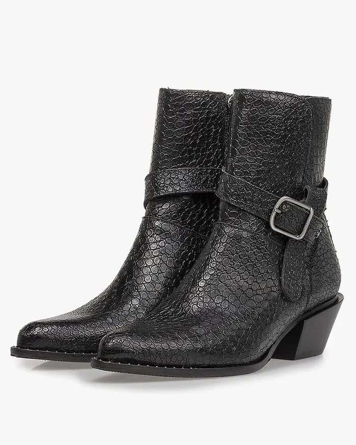 Ankle Boots Women Floris Van Bommel Enzi 0700 Printedleather