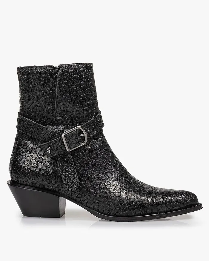 Ankle Boots Women Floris Van Bommel Enzi 0700 Printedleather