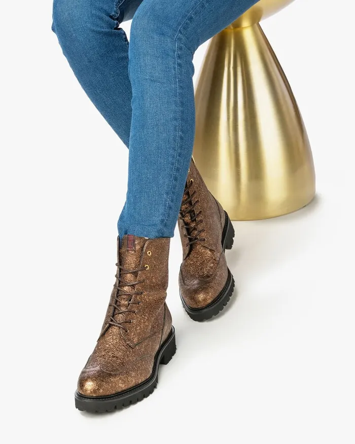 Ankle Boots Women Floris Van Bommel Selsi 0203 Metallicprint