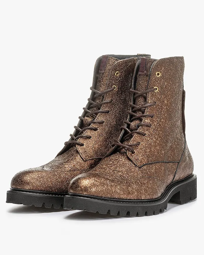 Ankle Boots Women Floris Van Bommel Selsi 0203 Metallicprint