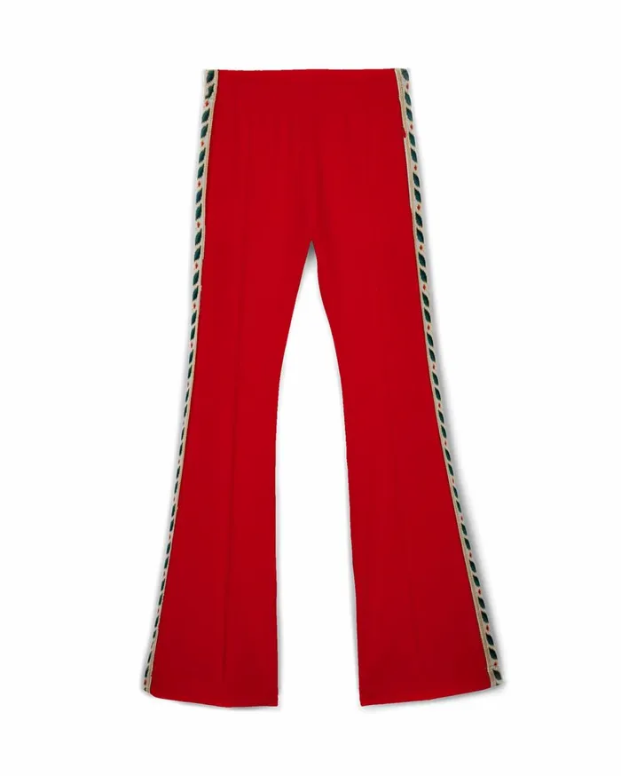 Aprs Sport Men Casablanca Paris Red Laurel Taped Tracksuit Bottoms