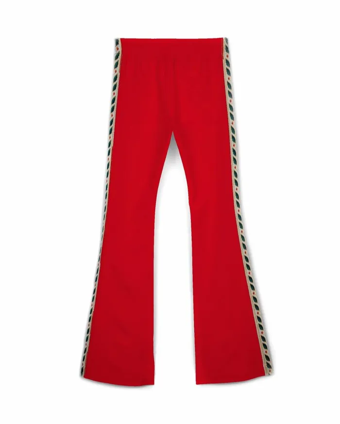 Aprs Sport Men Casablanca Paris Red Laurel Taped Tracksuit Bottoms