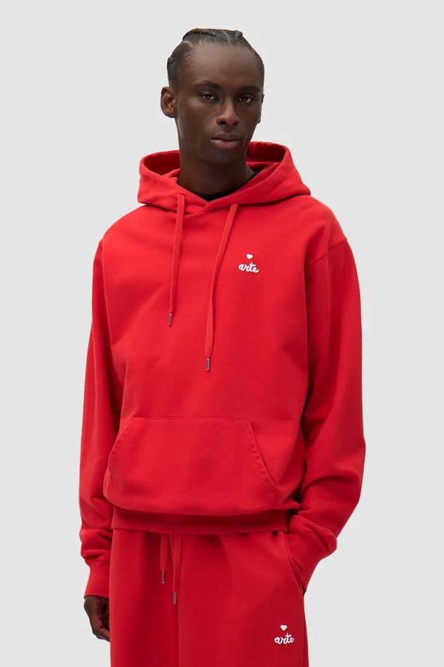 Arte Antwerp Sweat capuche avec logo en forme de cur Men Sweats capuche