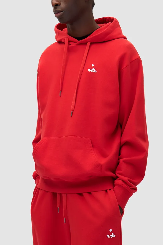 Arte Antwerp Sweat capuche avec logo en forme de cur Men Sweats capuche