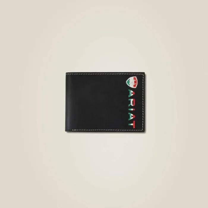 Bags and Wallets Men Ariat Mexico Logo Bifold Wallet Brown