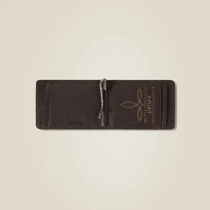 Bags and Wallets Men Ariat Ostrich Clip Wallet Brown Bags and Wallets Men Ariat Ostrich Clip Wallet Brown