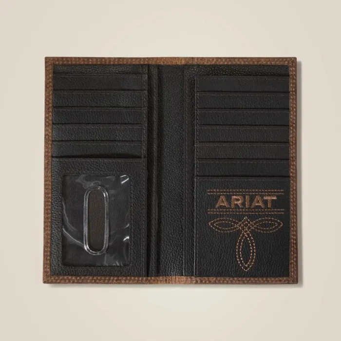 Bags and Wallets Men Ariat Pebble Leather Rodeo Wallet Brown Bags and Wallets Men Ariat Pebble Leather Rodeo Wallet Brown