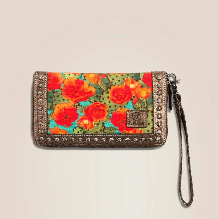 Bags and Wallets Women Ariat Cruiser Clutch Wallet Multi