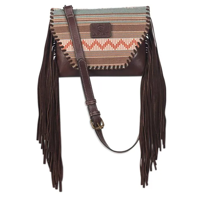 Bags and Wallets Women Ariat Serape Small Crossbody Bag Brown