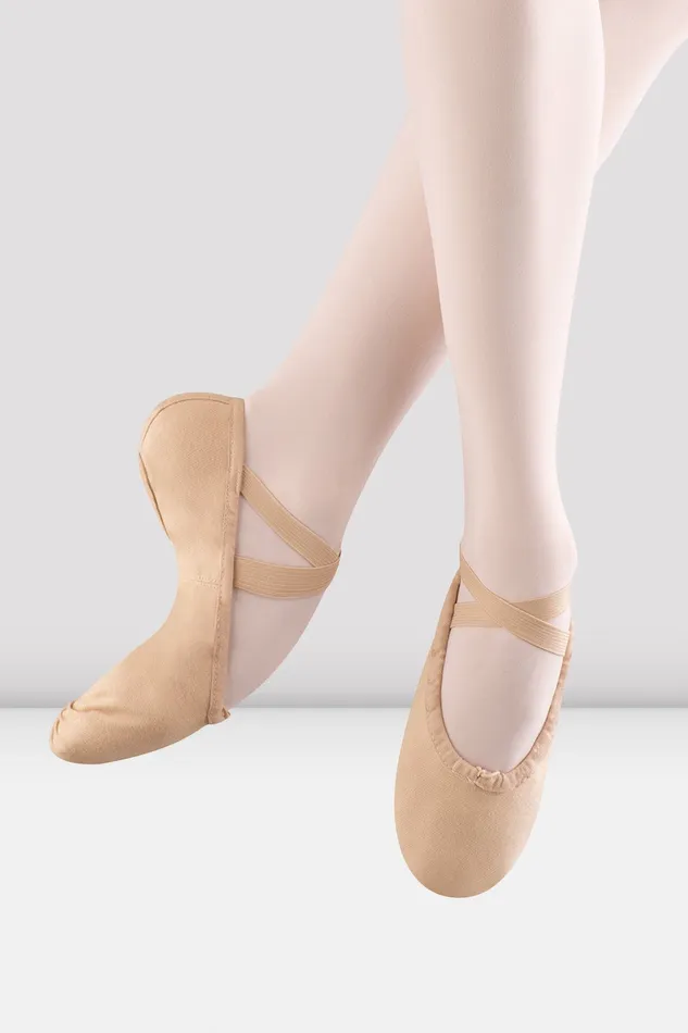 Ballet Adult Ladies Pump Canvas Ballet Shoes Light Sand Canvas Bloch