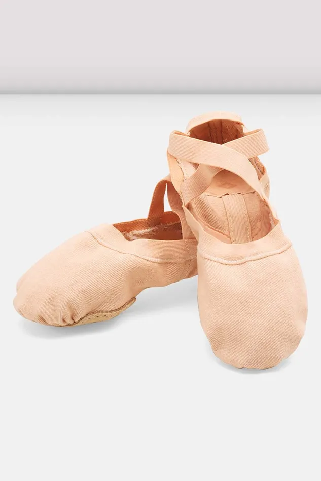 Ballet Adult Ladies Synchrony Stretch Canvas Ballet Shoes Pink Canvas Bloch
