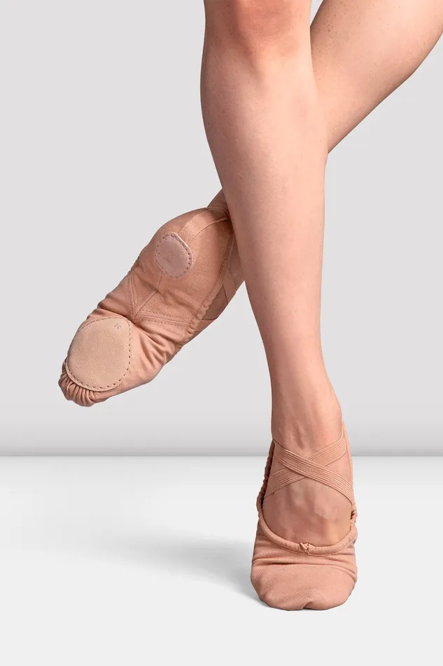 Ballet Bloch Adult Ladies Perfectus Canvas Ballet Shoes Pink Canvas