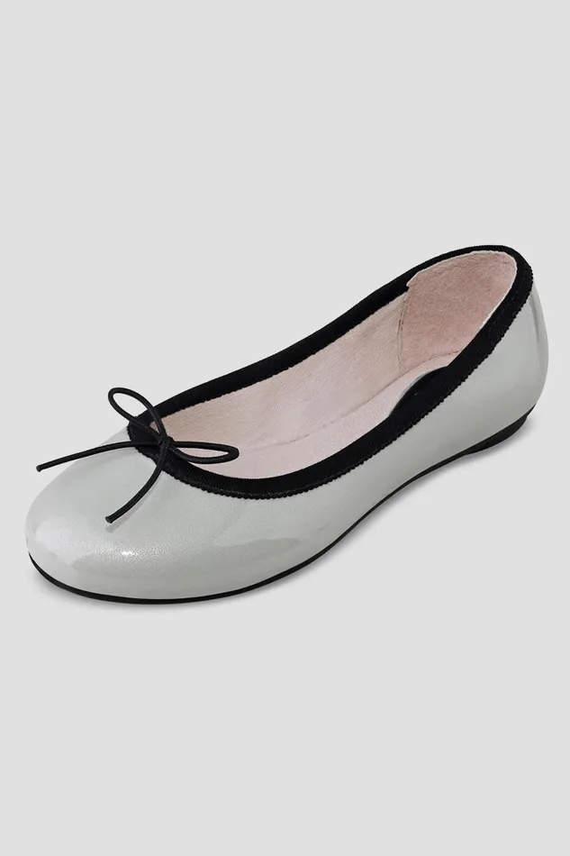 Ballet Flats Girls Cressida Ballet Flats Silver Patent 8211 Bloch Children