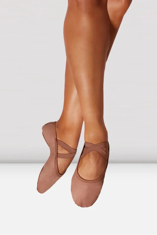 Ballet Ladies Performa Stretch Canvas Ballet Shoes Coffee Canvas 8211 Bloch Adult