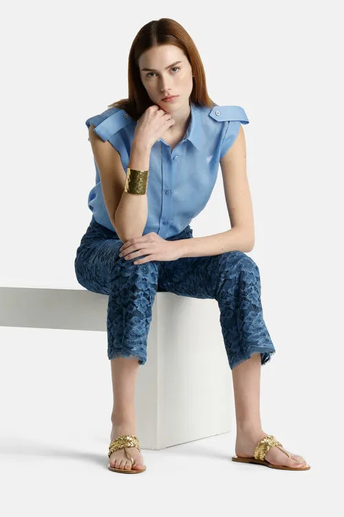 Banchiere Banchiere Military Green Women Blouses and Shirts Luisa Spagnoli